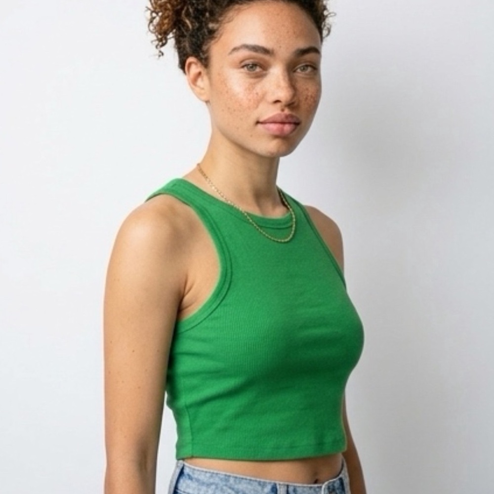 Wild Fable Ribbed Cropped Tank Bundle Orange M Green Size S - Picture 5 of 8